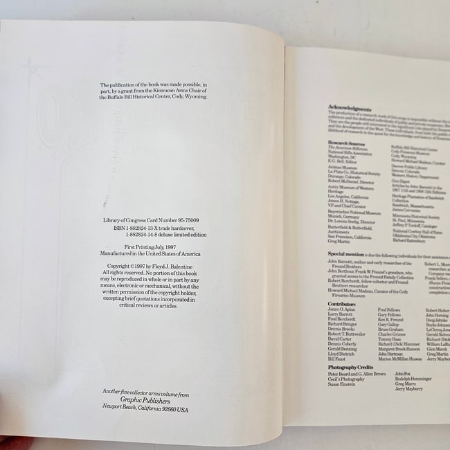 Freund & Bro Pioneer Gun Makers to The West F J Pablo Balentine SIGNED 1st ED 1997 Hardback DJ - 4