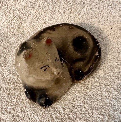 2 Chalkware Cats, Early 20th C. - 6