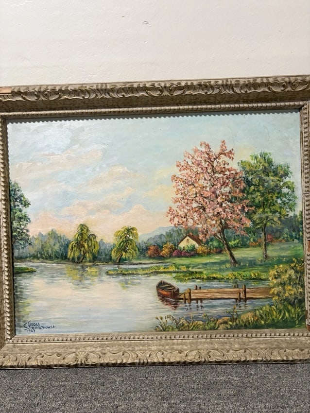 C Siemiatkowski Oil On Board Landscape Painting - 2
