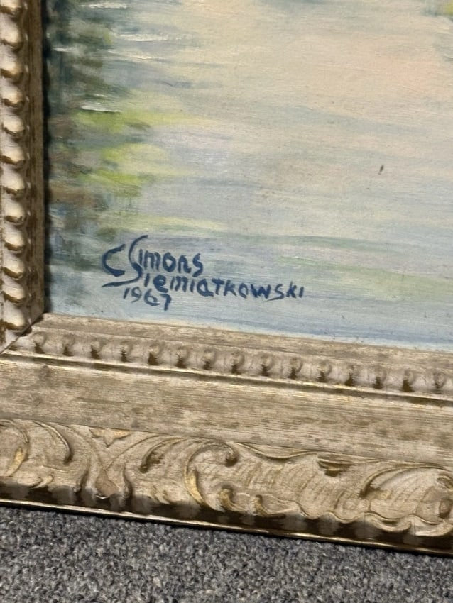 C Siemiatkowski Oil On Board Landscape Painting - 3