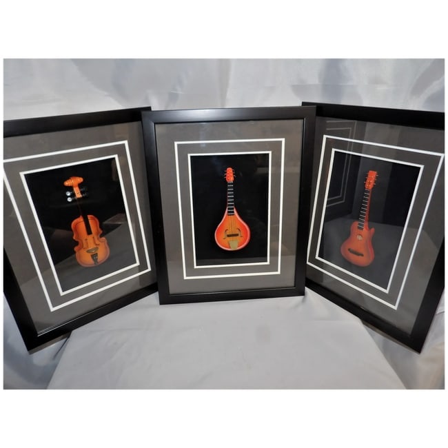 Framed 3D Miniature Musical Instruments - 2