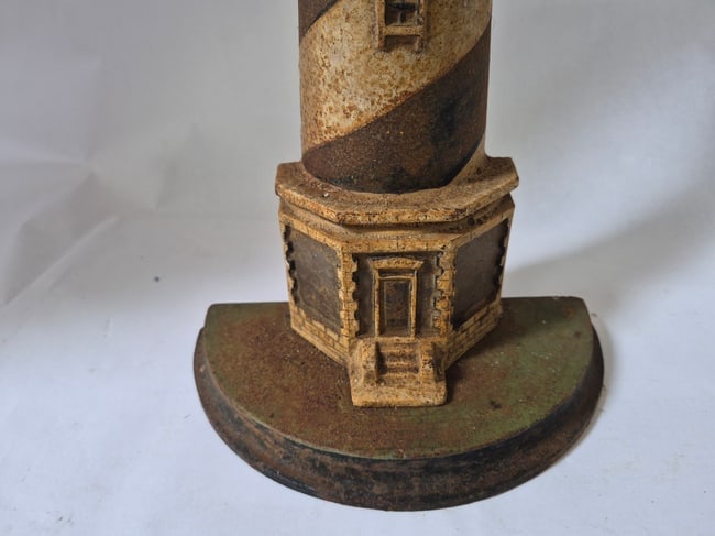 Cast iron doorstop, rare lighthouse form - 3