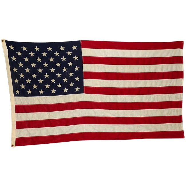 Valley Forge Flag Co USA FLAG "Pioneer" 3x5' - 100% Cotton Flag: This Valley Forge Flag Co USA FLAG "Pioneer" 3x5' - 100% Cotton Flag is in Excellent Condition. No stains, tears, or discoloration. Has brass gromets so it can be displayed outside without fear of