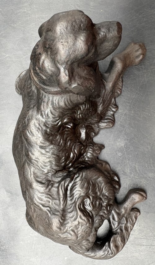 Vintage Cast Iron English Setter Spaniel Dog Paperweight Reclining Sporting Dog Figure - 6