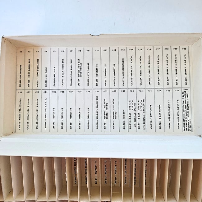 Exceptionally Rare Vigor CM-599 Master Clock Key Assortment Box Set with Bonus Keys - 7