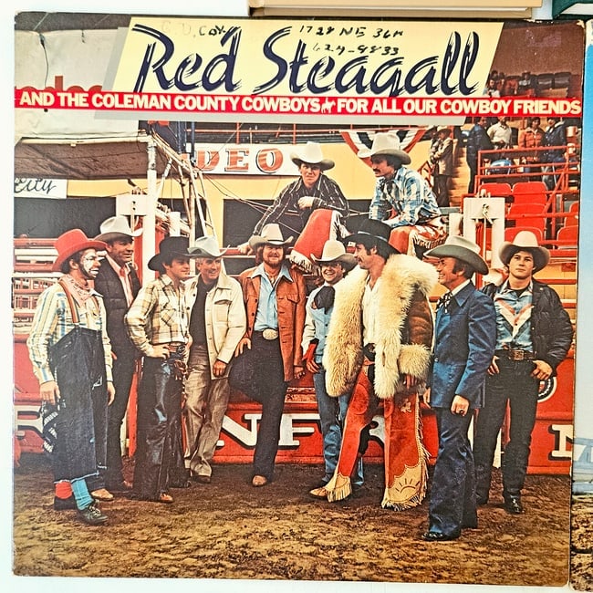 Red Steagall SIGNED Cowboy Poetry Books with Record Albums - 10