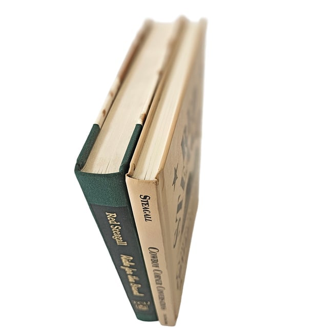 Red Steagall SIGNED Cowboy Poetry Books with Record Albums - 4