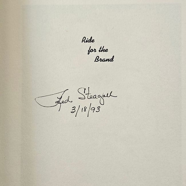 Red Steagall SIGNED Cowboy Poetry Books with Record Albums - 8