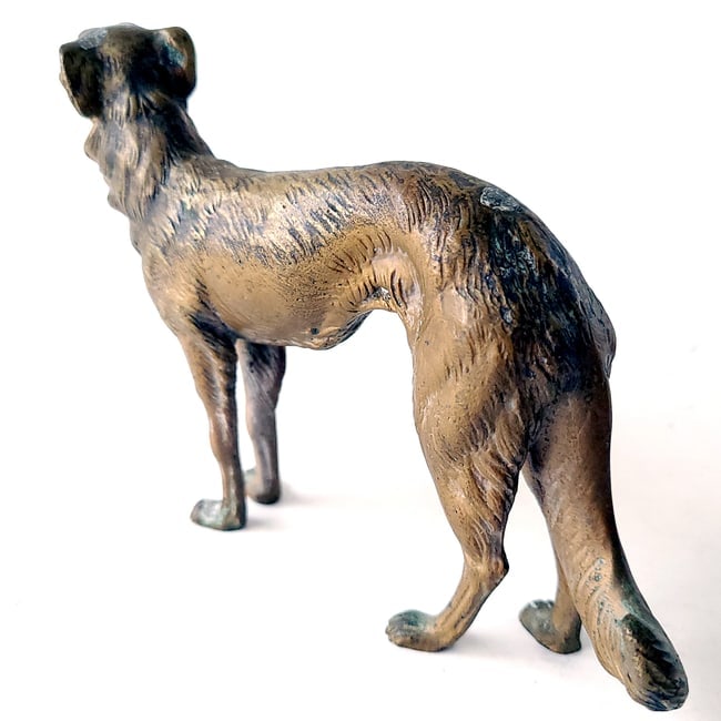 Brass Borzoi Russian Wolfhound Greyhound Whippet Figurine - 6