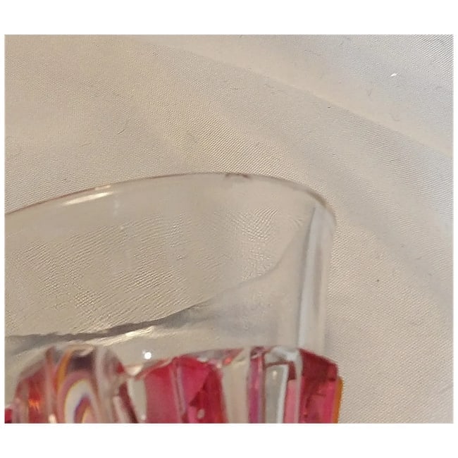 Rare 1940s Punch Bowl 1005 Ruby Flash by INDIANA GLASS - 8