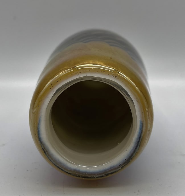 1988 FELLER STUDIOS STUDIO ART GLASS VASE ARTIST SIGNED HAND BLOWN BEAUTIFUL - 5