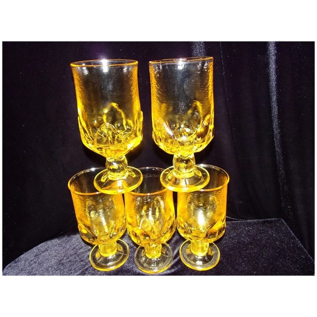 Vintage Franciscan Tiffin Cabaret Cornsilk Yellow Iced Tea Goblets - 7