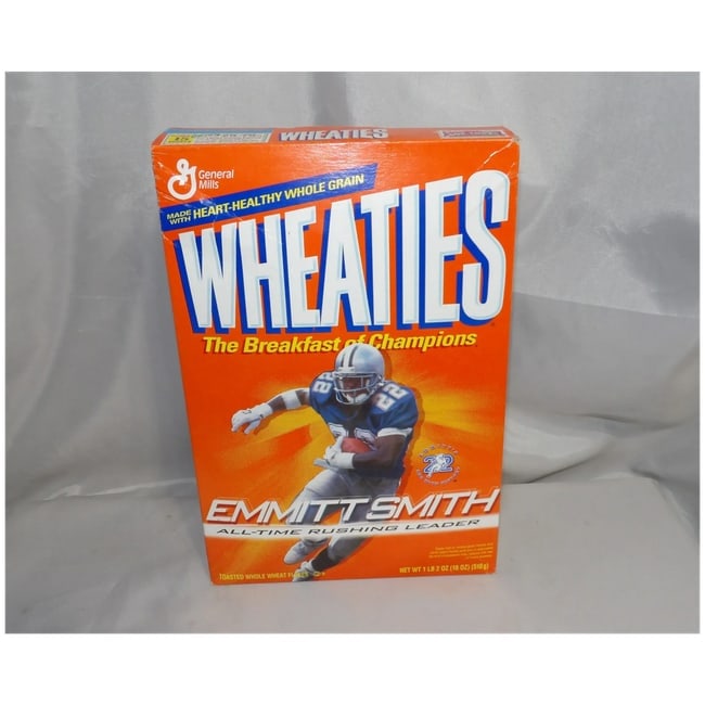 Wheaties NOS Full Box 1995 Emmitt Smith All-Time Rushing Leader - 2