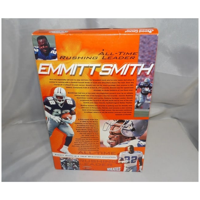 Wheaties NOS Full Box 1995 Emmitt Smith All-Time Rushing Leader - 4