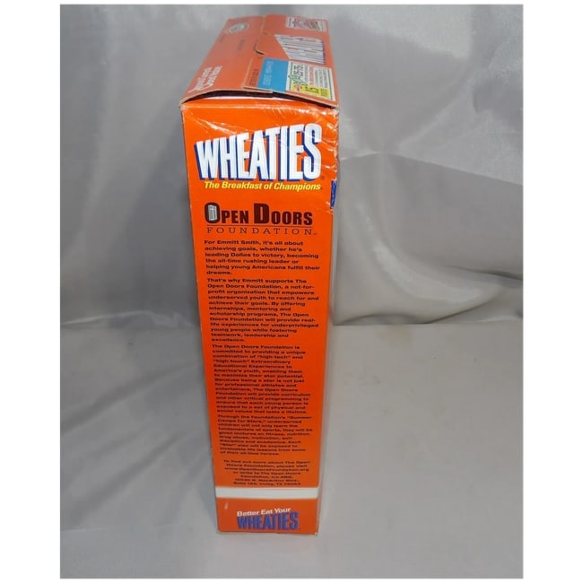 Wheaties NOS Full Box 1995 Emmitt Smith All-Time Rushing Leader - 5
