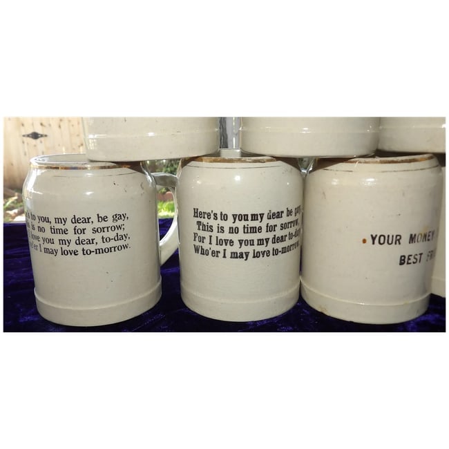 Vintage Steins- Germany- with Sayings - 4