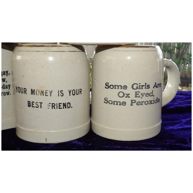 Vintage Steins- Germany- with Sayings - 5