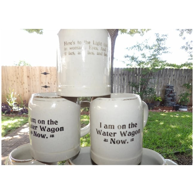 Vintage Steins- Germany- with Sayings - 7