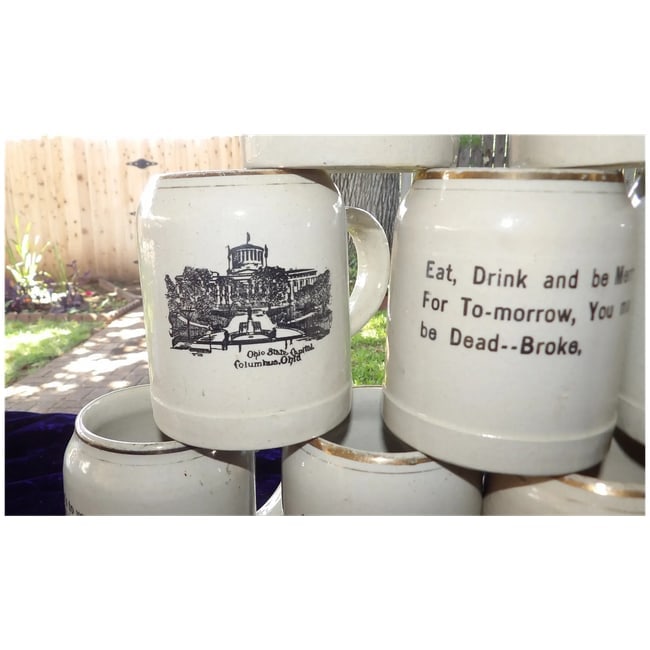 Vintage Steins- Germany- with Sayings - 8