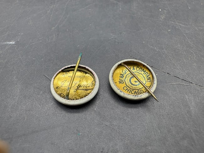 Pair of Antique American Red Cross Pin lot, 1 marked 1920 WW I Collectible Pinback - 3