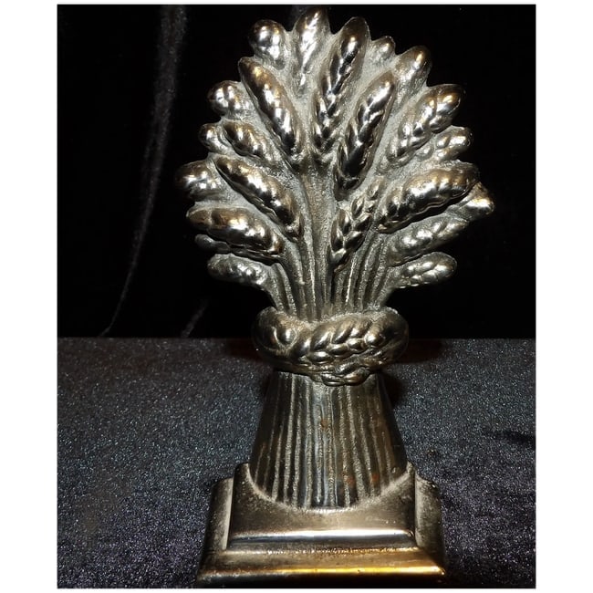 Polished Stainless Steel Wheat Sheaves Bookends - 4