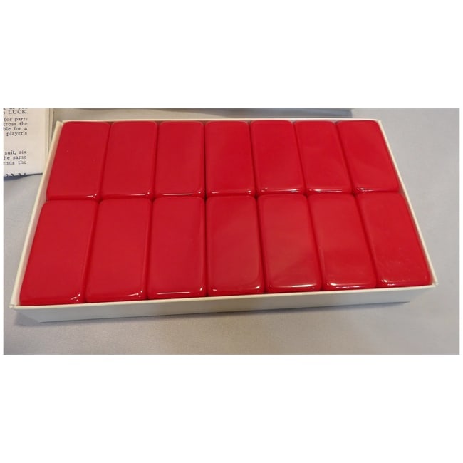 Super Thick Size #816 Puremco Marblelike RED Dominoes - 2
