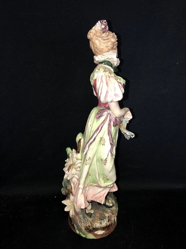 17 3/4" Majolica Female Figure - 2