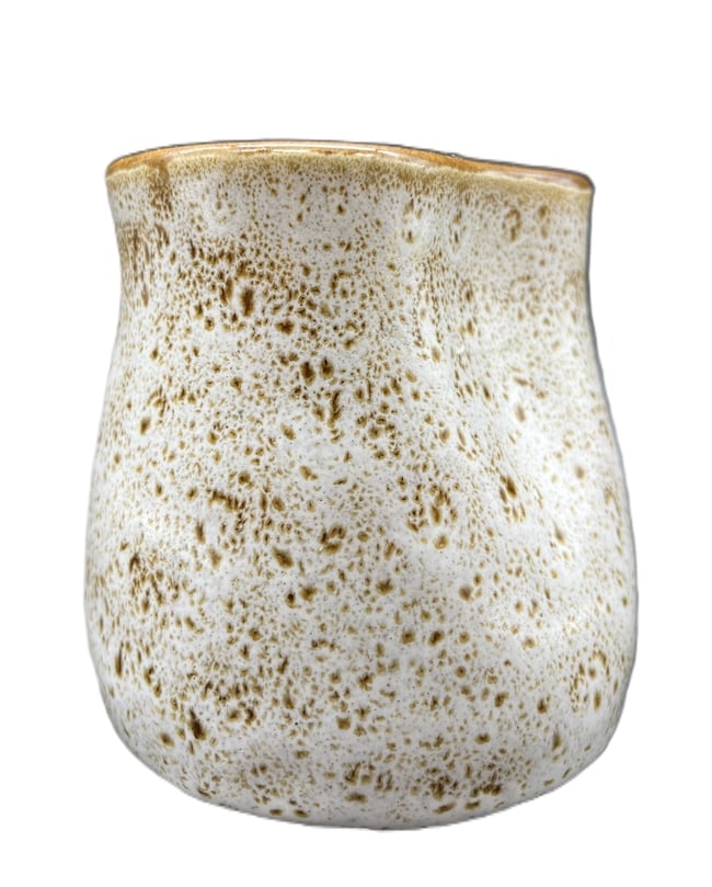 1982 Douglas Ferguson Studio Pottery Vase Signed Organic Speckled Glaze - 2