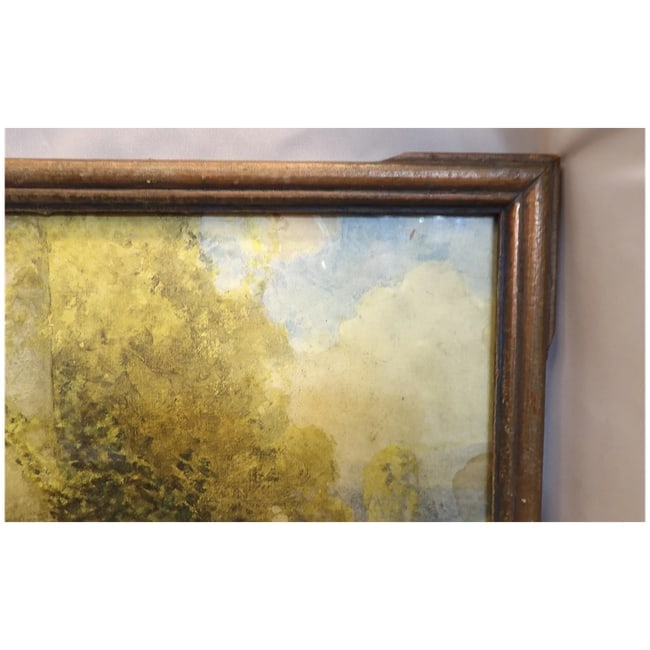 Antique Framed Lithograph of "Peaceful Afternoon" by Stern and Hacker - 7