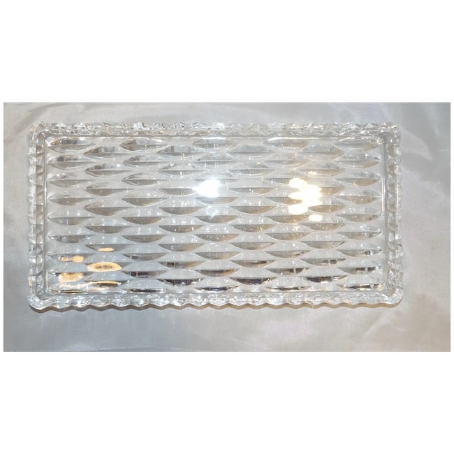Leaded Crystal 12" x 5 3/4" Rectangular Tray - 2