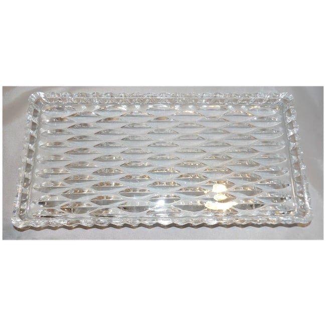 Leaded Crystal 12" x 5 3/4" Rectangular Tray - 3
