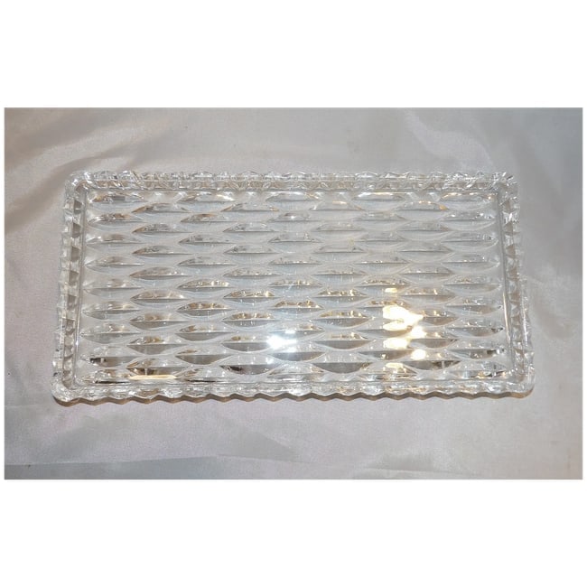 Leaded Crystal 12" x 5 3/4" Rectangular Tray - 4