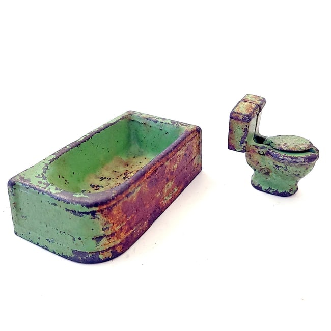 Arcade 1:12 Scale Cast Iron Bathtub & Toilet Set - 2