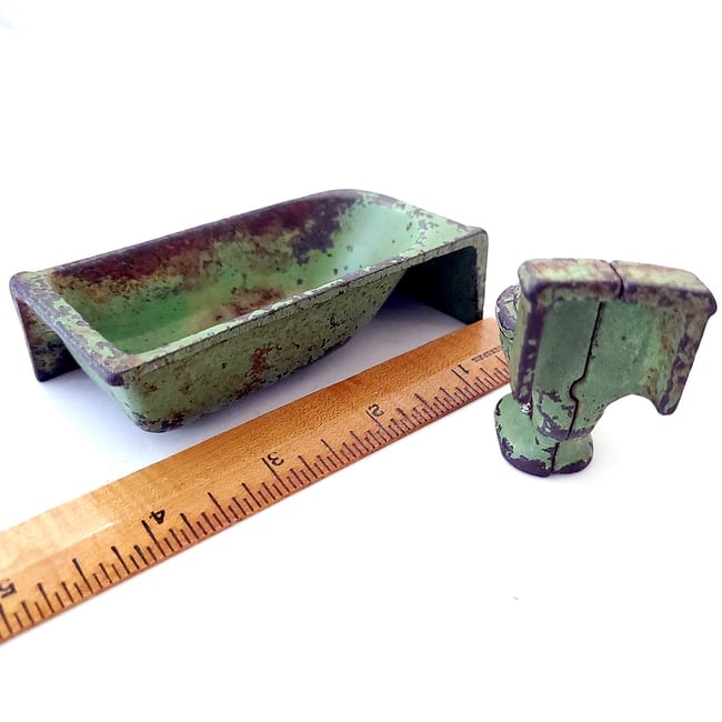 Arcade 1:12 Scale Cast Iron Bathtub & Toilet Set - 3