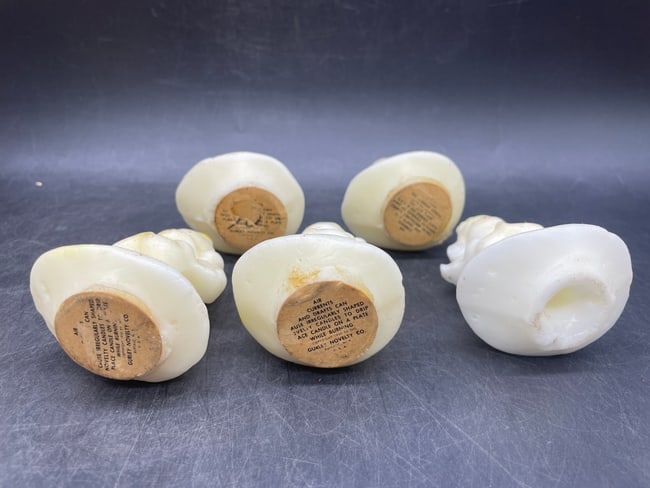 Vintage Gurley Christmas Angel Candles Group of Five Holiday Wax Figurines - 4