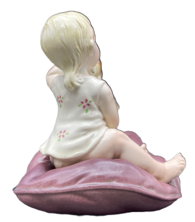Andrea by Sadek Child With Spaniel Dog Porcelain Figurine No. 3407 Japan - 5