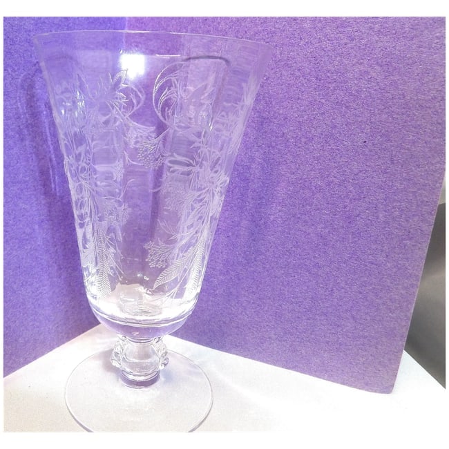 Fostoria Heather Pattern Ice Tea Glasses - 7