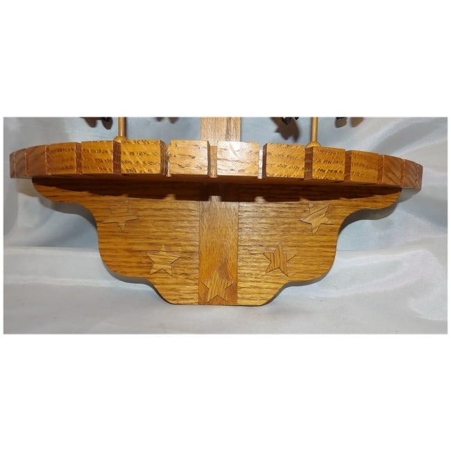 Oak Collector Spoon, Fork, Utensil Holder with Carousel Horses - 7