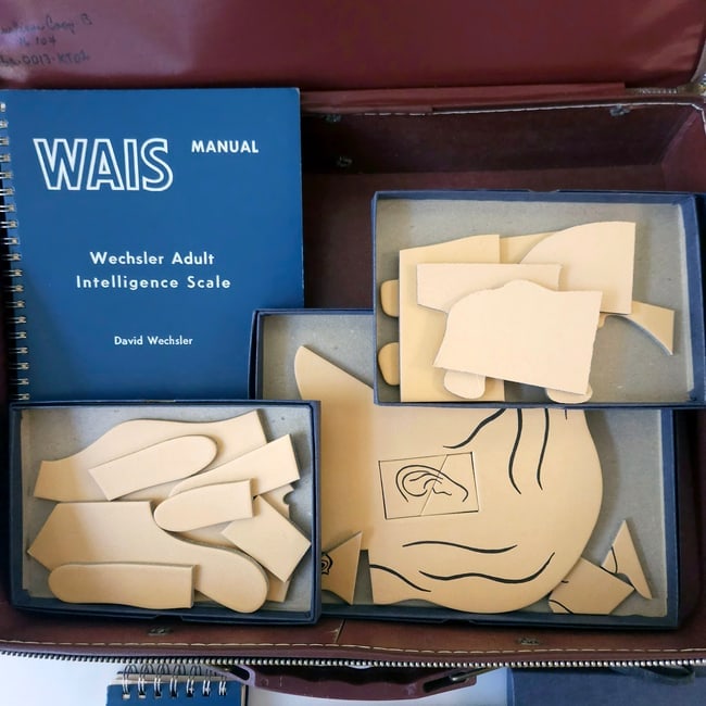 Vintage Wechsler Adult Intelligence Scale (WAIS) Test Kit in Original Case - 2