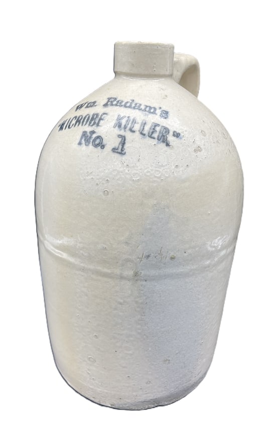Antique Wm. Radam's "Microbe Killer" No. 1 Stoneware Advertising Jug, Late 19th Century Quack - 2