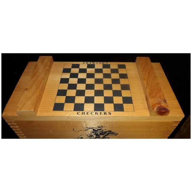 Winchester Ammo Box with Checker Board Top - 5
