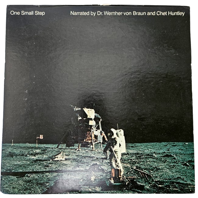 Man on the Moon Vinyl LP's Circa 1969 with Poster - 2