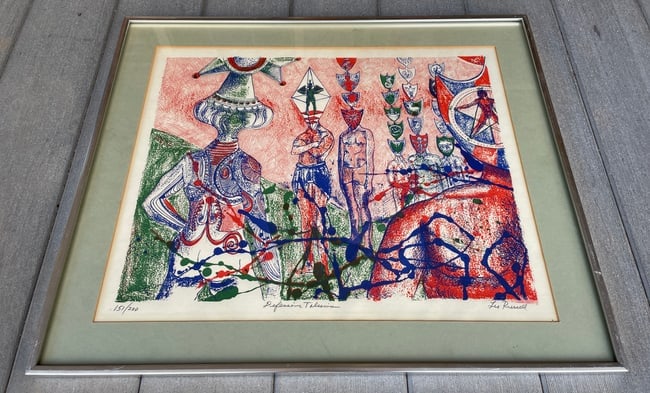 Leo Russell "Defensive Talisman" Limited Edition Serigraph 151/200 Signed Surrealist - 5