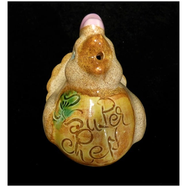 Vallauris Pottery Super Chef Chicken String Dispenser- Made in France - 3