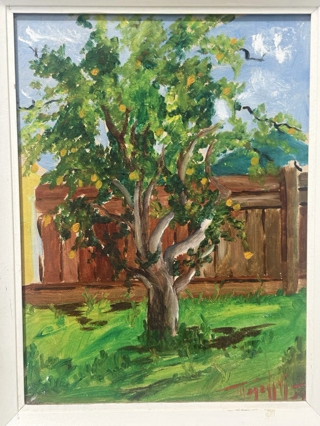 Artist Signed Oil On Board Landscape Painting - 2