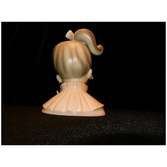 Vintage 1950's Napcoware C5037 Rare Teen Girl Head Vase "Engaged" - 4
