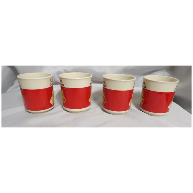 Set of 4 Vintage Lipton Cup a Soup Coffee Mugs In Original -Korea - 5