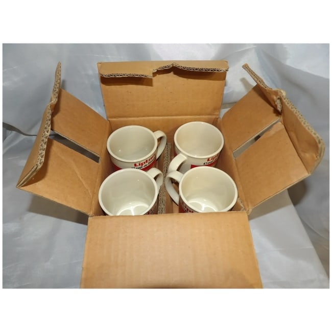 Set of 4 Vintage Lipton Cup a Soup Coffee Mugs In Original -Korea - 8