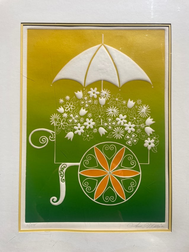 Ave Maria "April Showers" Original Signed Intaglio Lithograph No. 16/275, 1977 - 2