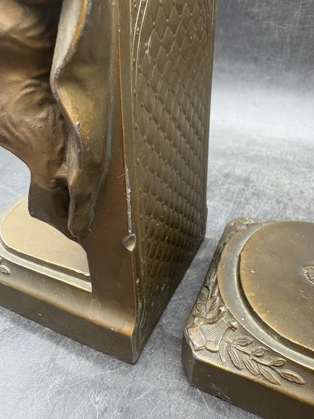 Antique 1920's Loie Fuller Bronze Art Deco "Serpentine Dance" Girls Bookends - 7